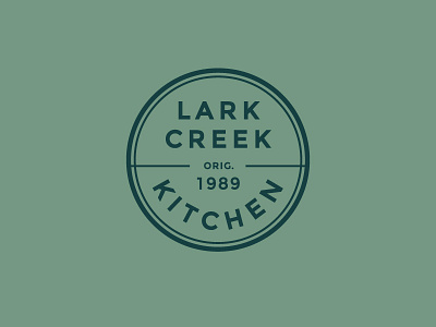 Lark Creek Kitchen bay area california circle food kitchen lark creek kitchen logo restaurant san jose typography