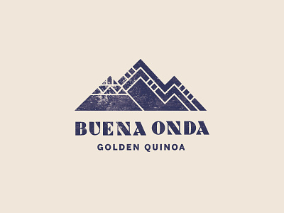 Buena Onda buena onda chile logo mountains navy quinoa red spanish typography vintage