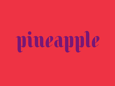 Pineapple bright custom typography fruit pineapple purple typography words