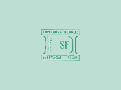 Stamp bay area california distressed empanadas san francisco spanish stamp texture