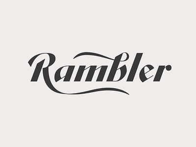 Rambler branding california custom logo r rambler restaurant san francisco typeface typography