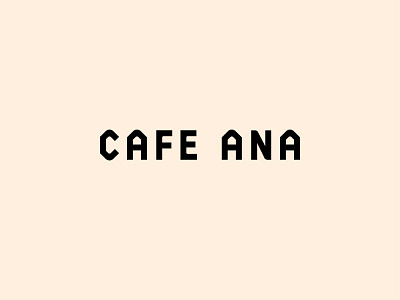 Cafe ana cafe custom logo restaurant typography