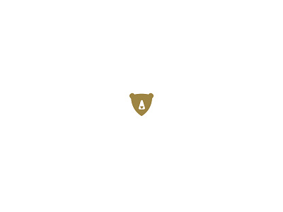 Bear bear california gold icon logo minimal shield