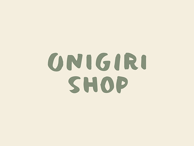 Onigiri Shop balls branding japanese logo onigiri restaurant rice shop typography