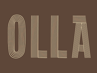 Olla branding brown food linear logo mexican restaurant