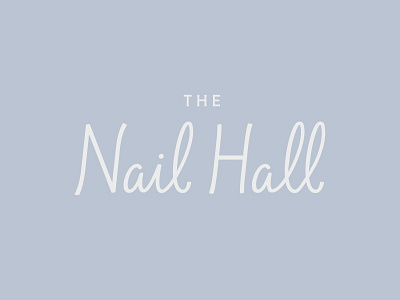 Nail Hall branding logo manicure nail hall nail salon nails pedicure script typography