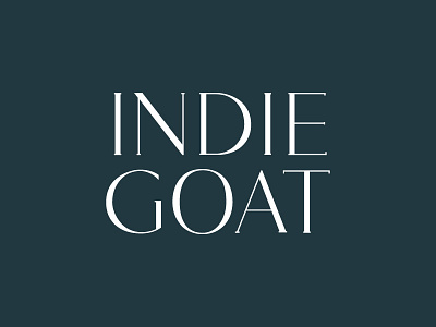 Indie Goat branding custom goat indie logo new york skincare typography