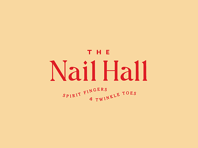 Nail Hall california logo nail hall nail salon red san francisco typography yellow