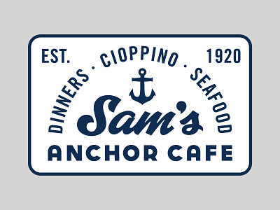 Sam's Anchor Cafe anchor bay area cafe california hat patch sams anchor cafe tiburon
