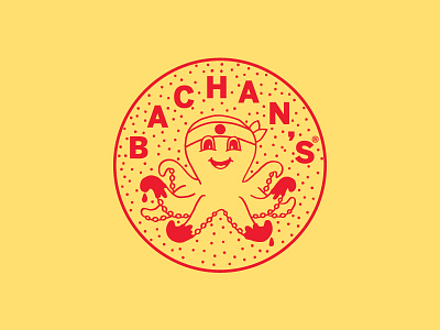 Bachan's bachans barbecue brandmark circle illustration japanese logo octopus octopus logo sauce