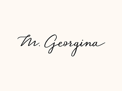 M. Georgina branding california dtla hand logo los angeles m. georgina restaurant restaurant logo script