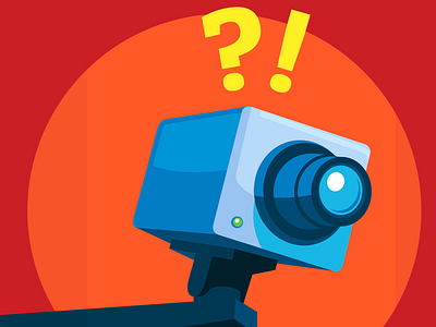 Security Camera illustration iphone wallpaper