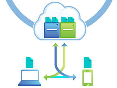 Cloud File Storage icon illustration