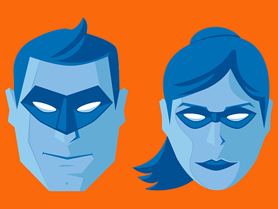 Unmask Our Superhero faces illustration meltmedia super heros