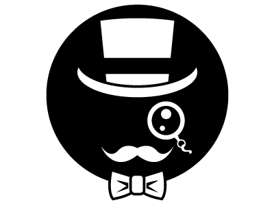 You sir, are a fancy chap! icon illustration