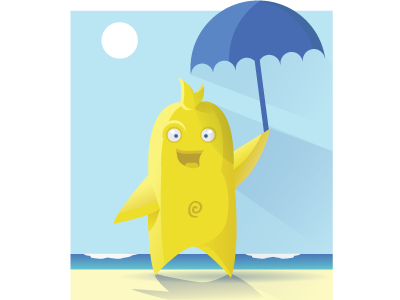 Little Guy cute illustration umbrella