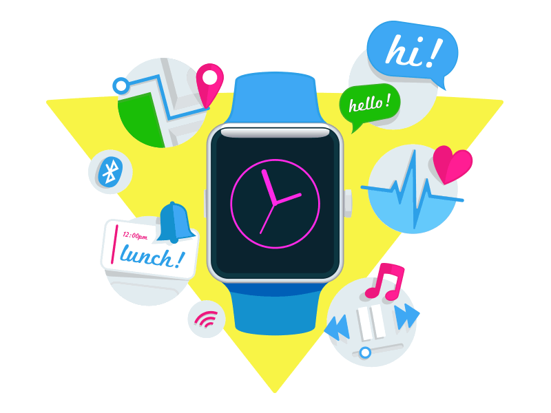 Smart Watch icons illustration smart watch