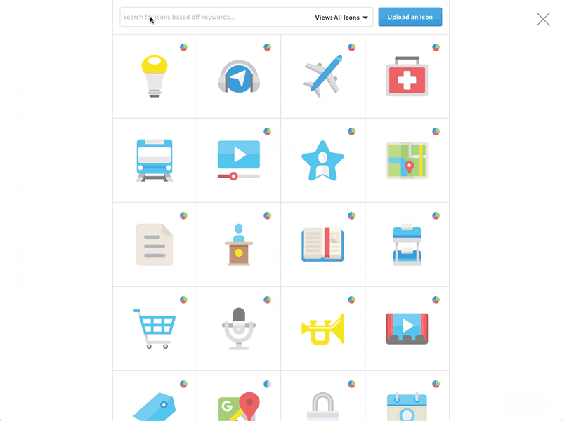 New Icon Picker icons picker search tags