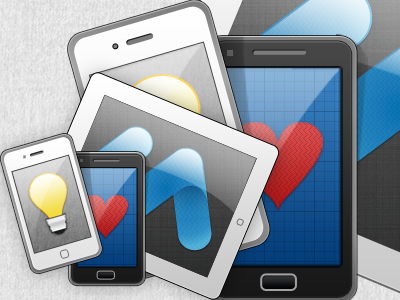 Regular res. vs. Retina res. illustration iphone meltmedia