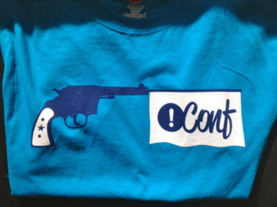 Not Conf T-shirt gun illustration t shirt