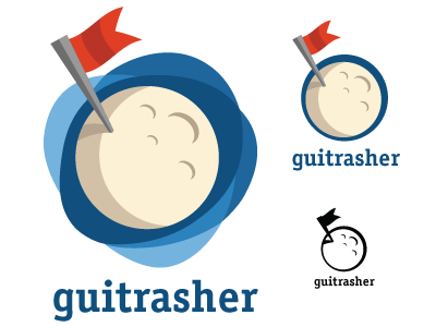 Guitrasher Logo Rev 2 identity illustration logo