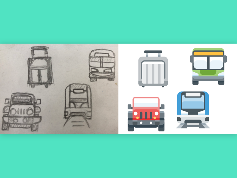 Making Some Icons train jeep bus luggage icons