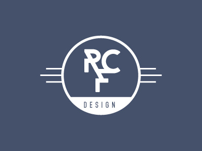 rcf design ligature icon ligature logo type white