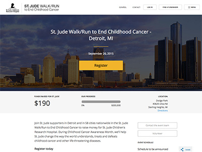 St. Jude Walk/Run Event Page