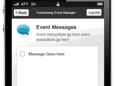 Event messages app ios mobile