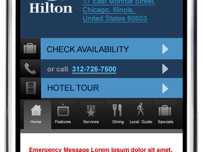 Hotel Mobile blocks grid icons mobile ui web