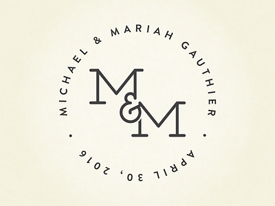 M&M Wedding Logo crest logo wedding wedding logo