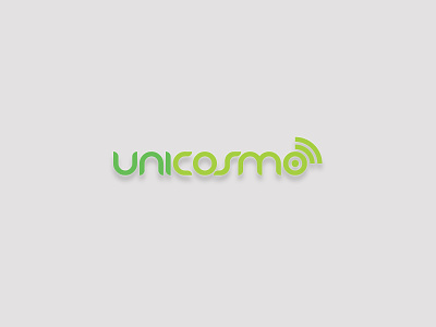 Unicosmo Logo branding design illustration logo media something typography vector