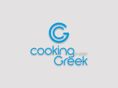 Cooking In Plain Greek Logo branding design icon illustration logo media something typography vector