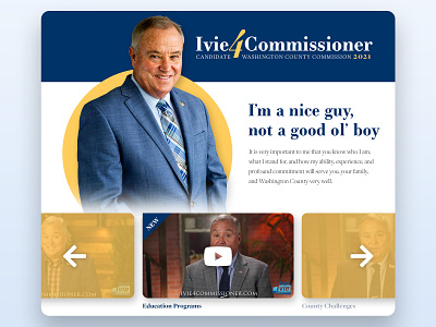 Local Political Campaign Website branding graphic design
