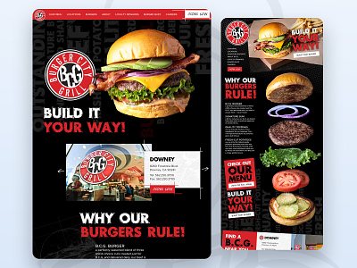 West Coast Burger Joint branding burgers deconstructed food restaurant web design