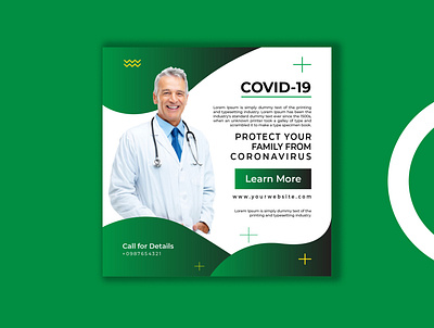Covid-19 Web Banner Design ads advertising banner banner pack brand design branding business corona banner corona virus coronavirus coronavirus prevention covid 19 psd template covid 19 virus design designs discount doctor emergency facebook story graphicdesign