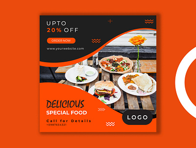 Food Offer Post Web Banner banner banners beverage burger cafe coffee deal dessert desserts discount duotone food healthy instagram instagram banner instagram sale italian mexican pizza