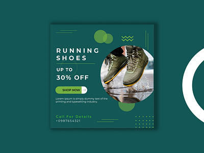 Shoes Sale Post Offer Social Media Banner Design