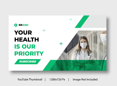 Medical healthcare youtube thumbnail and web banner branding graphic design promo video thumbnail web banner
