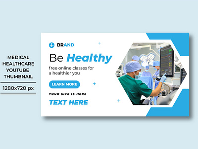 Medical healthcare web banner template and video thumbnail.