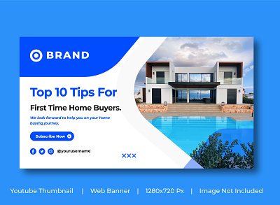 Real estate or house sale business promotion web banner advertising banner brand design branding business design discount illustration real estate template thumbnail video cover web banner