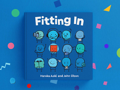 Fitting In book childrens book collage graphic design illustration picture book publishing type