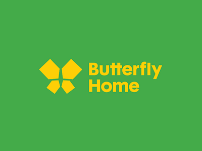 Butterfly Home Logo butterfly design graphic design logo logo design non profit type