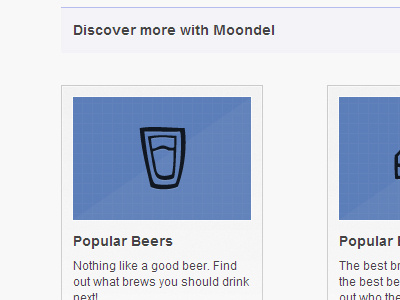Moondel Homepage beer moondel steed icons