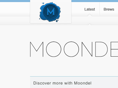 New mark for Moondel blue logo mark moondel wax