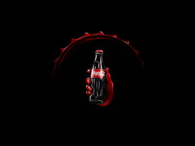 Coca-Cola black coca cola drink illustration red