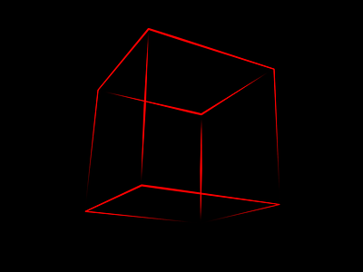 Cube. Series "Red  & Black"