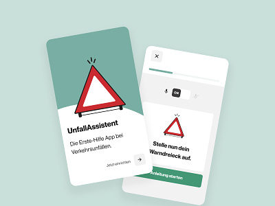 UnfallAssistent UI accident assistant car accident car accident app first aid first aid app first aid app design first aid ui interface minimal design mobile design modern minimal modern minmal onboarding screen small design startscreen ui ui design ui designer ui ux uidesign