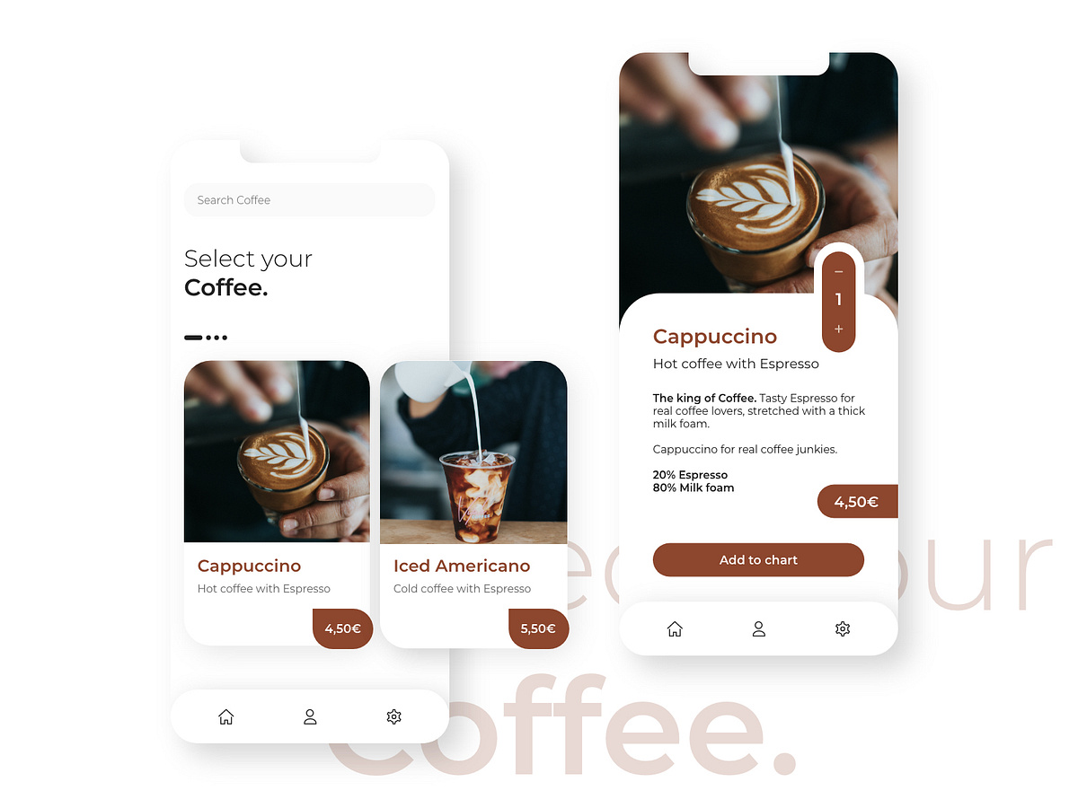 Minimal Coffee UI by Julia on Dribbble