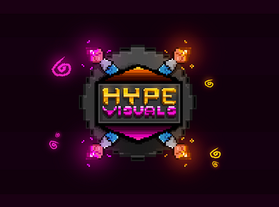 Hype Visuals Studio Badge (Pixelart) design icon illustration pixelart